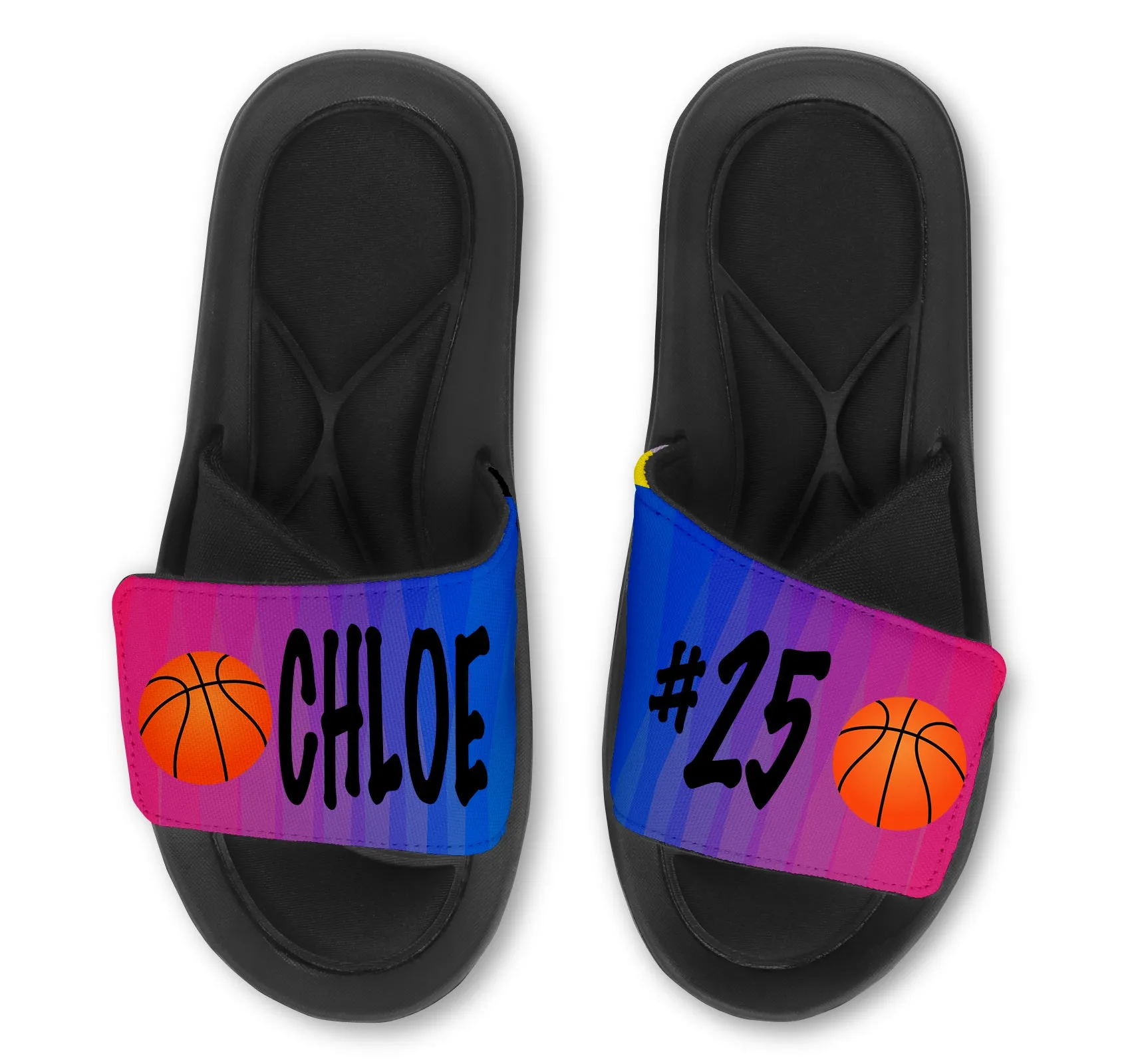 Basketball Abstract Custom Slides / Sandals - Choose your Background!