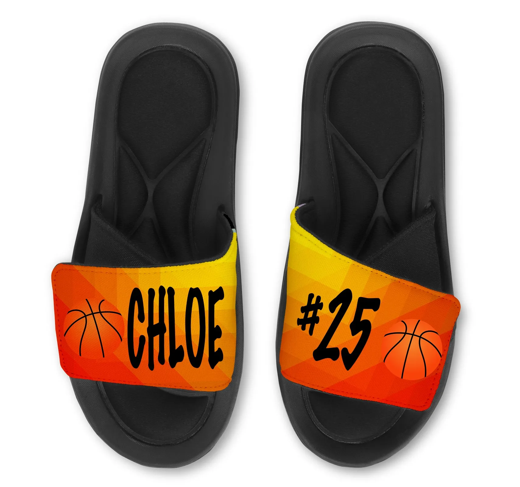 Basketball Abstract Custom Slides / Sandals - Choose your Background!