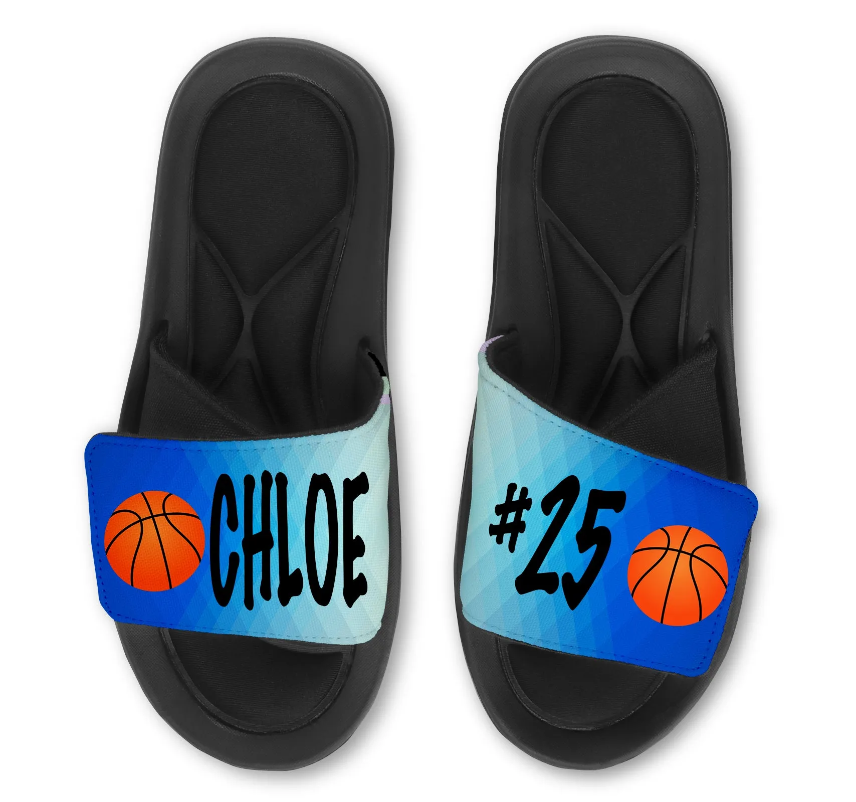 Basketball Abstract Custom Slides / Sandals - Choose your Background!