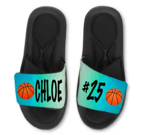 Basketball Abstract Custom Slides / Sandals - Choose your Background!