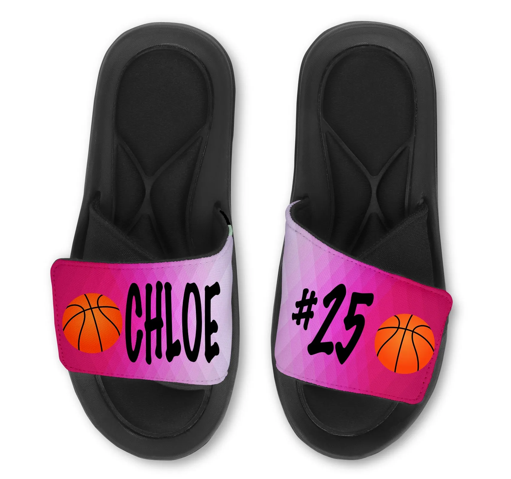 Basketball Abstract Custom Slides / Sandals - Choose your Background!