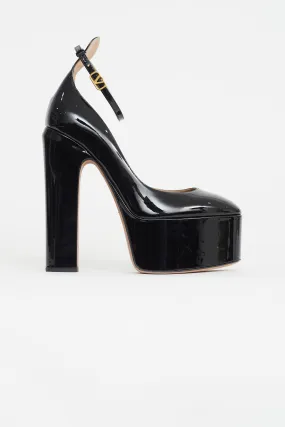 Black Patent Leather Platform Tan-Go Pump