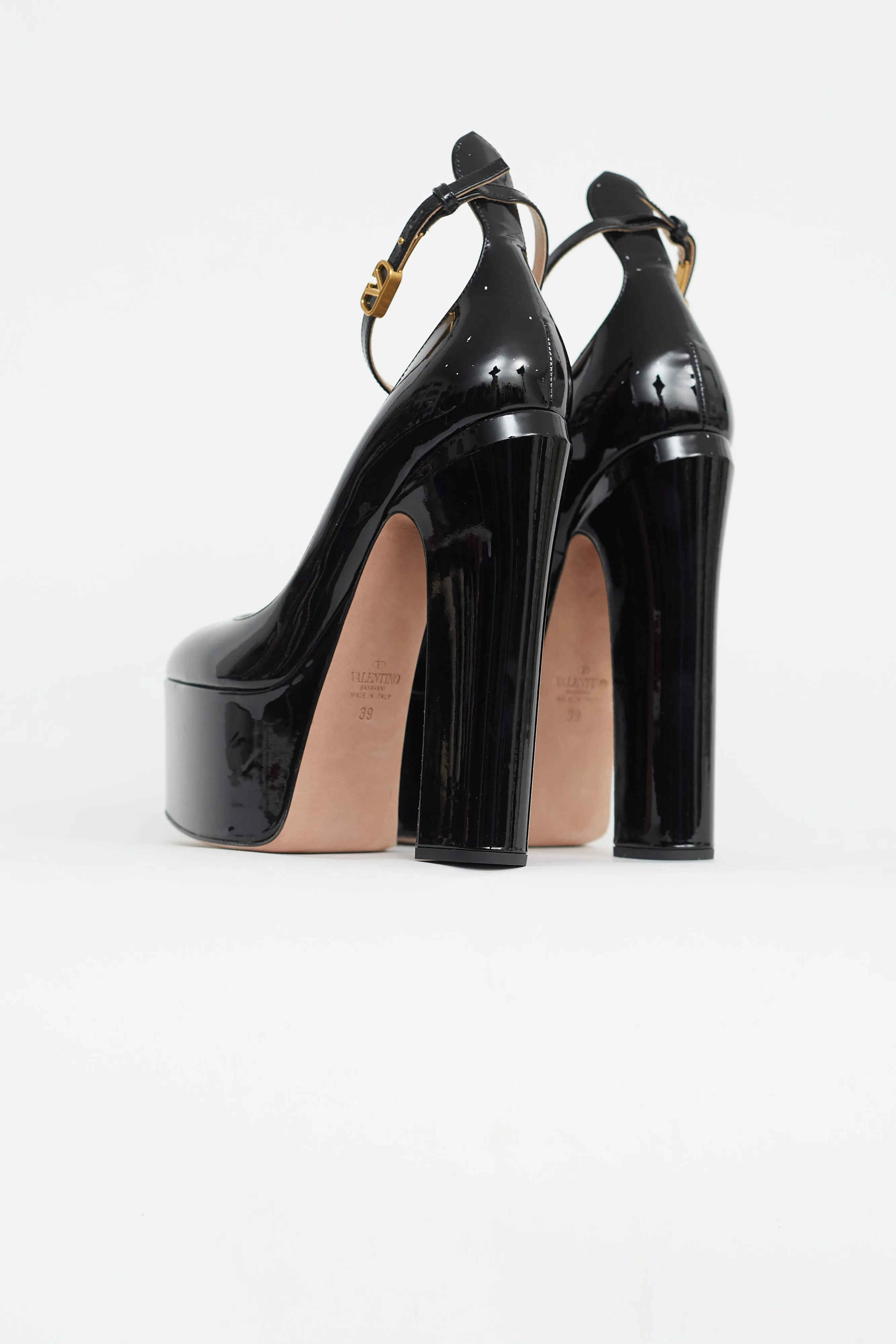 Black Patent Leather Platform Tan-Go Pump