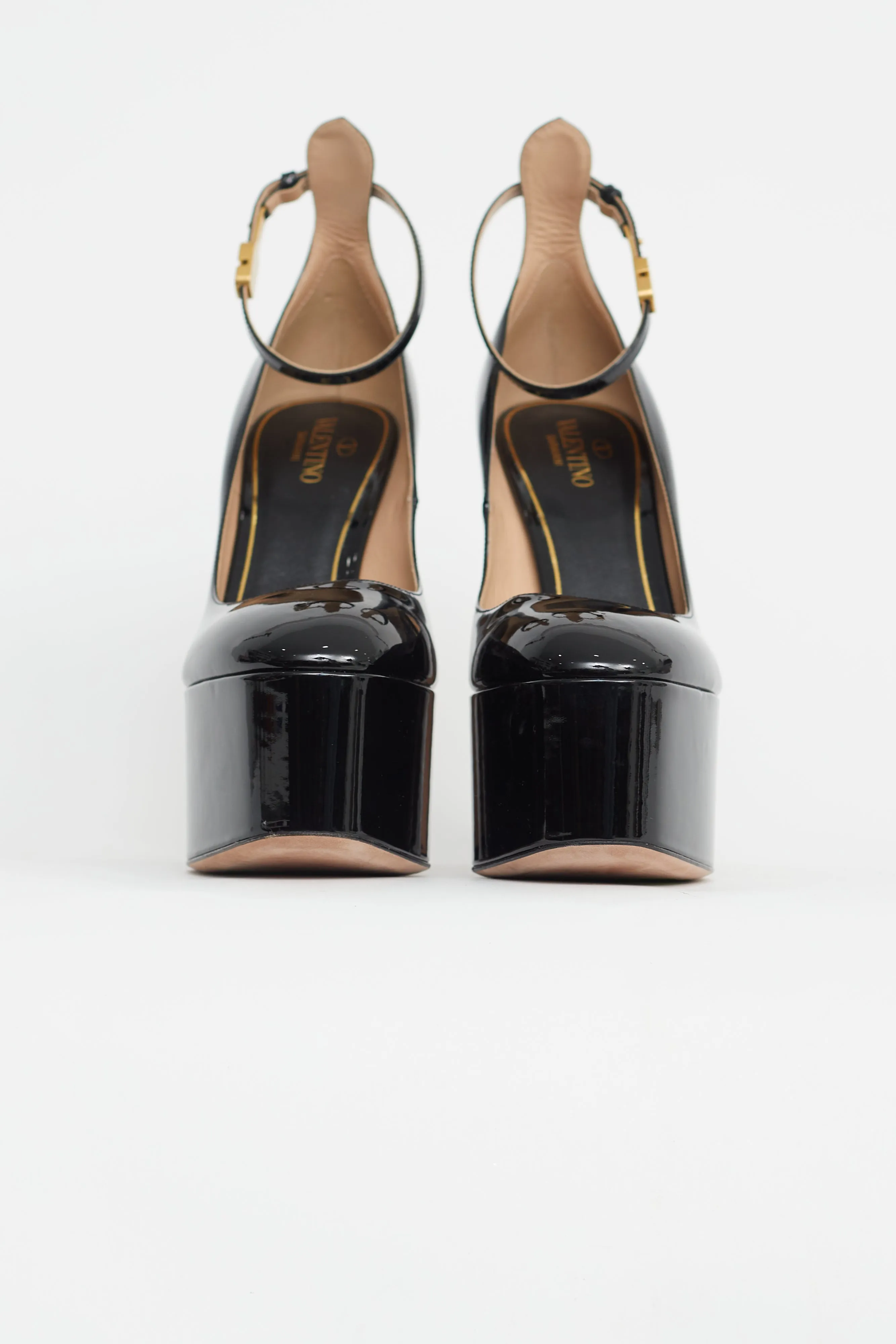 Black Patent Leather Platform Tan-Go Pump