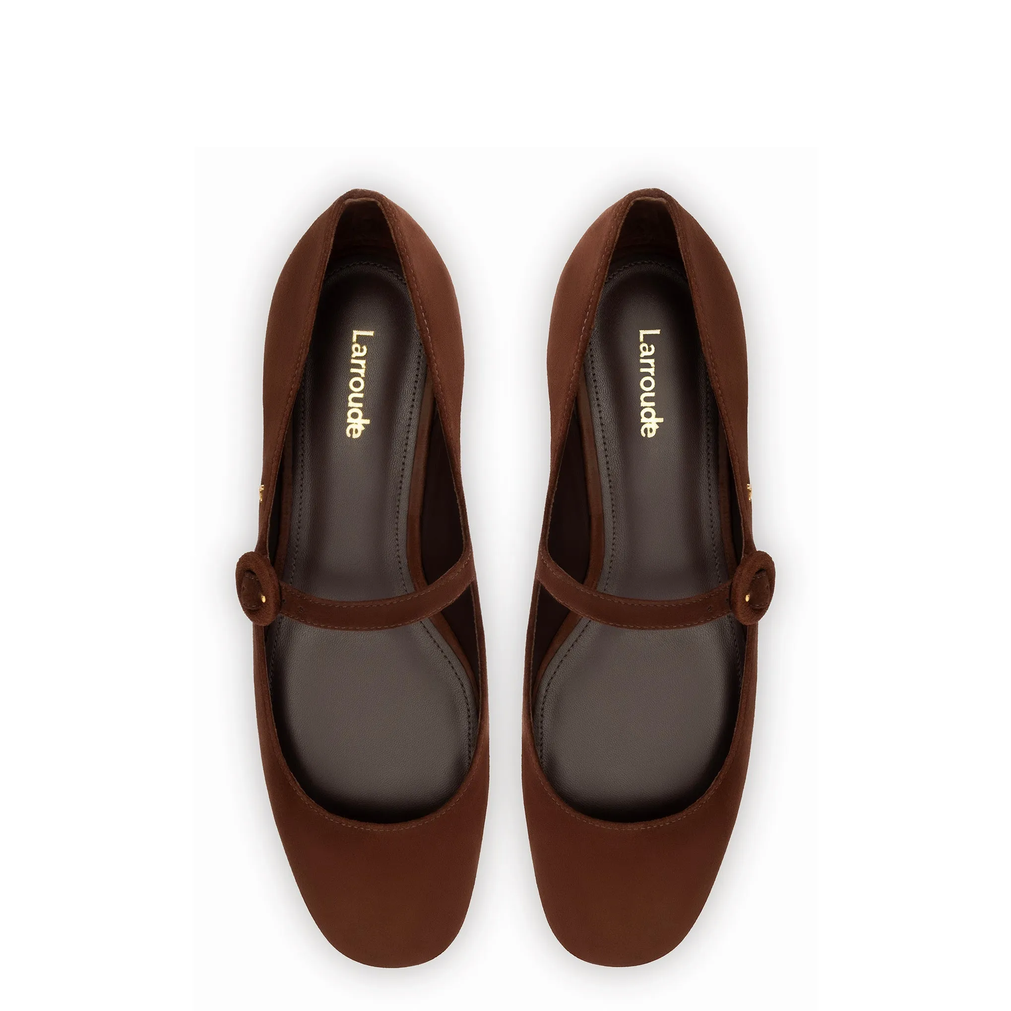 Blair Ballet Flat In Brown Suede