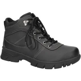 Easy Works by Easy Street Womens KAYLA Faux Leather Combat & Lace-Up Boots