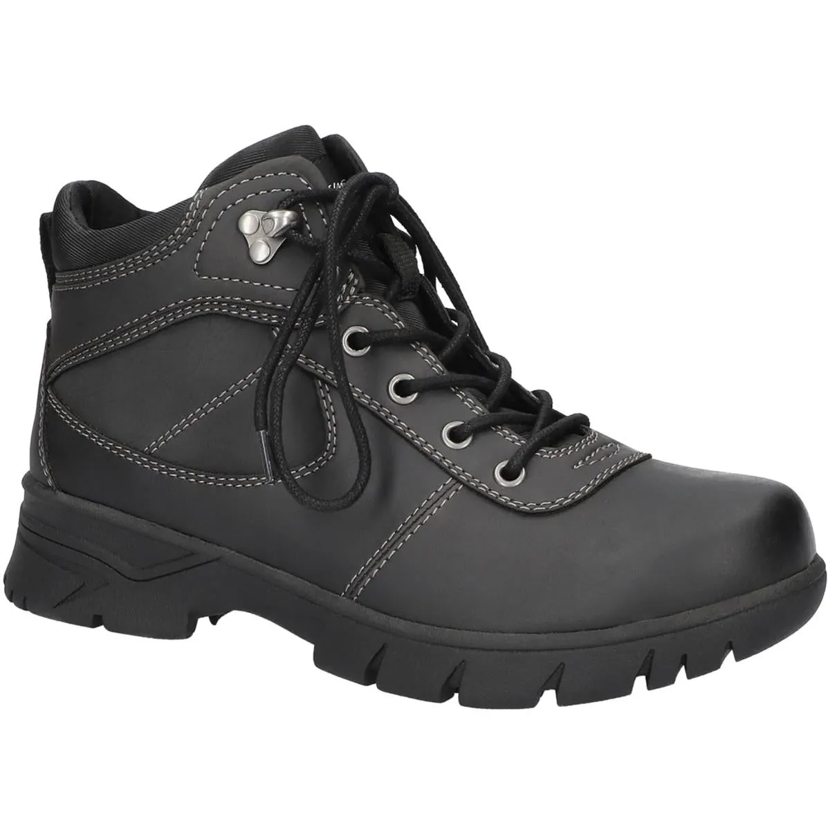 Easy Works by Easy Street Womens KAYLA Faux Leather Combat & Lace-Up Boots