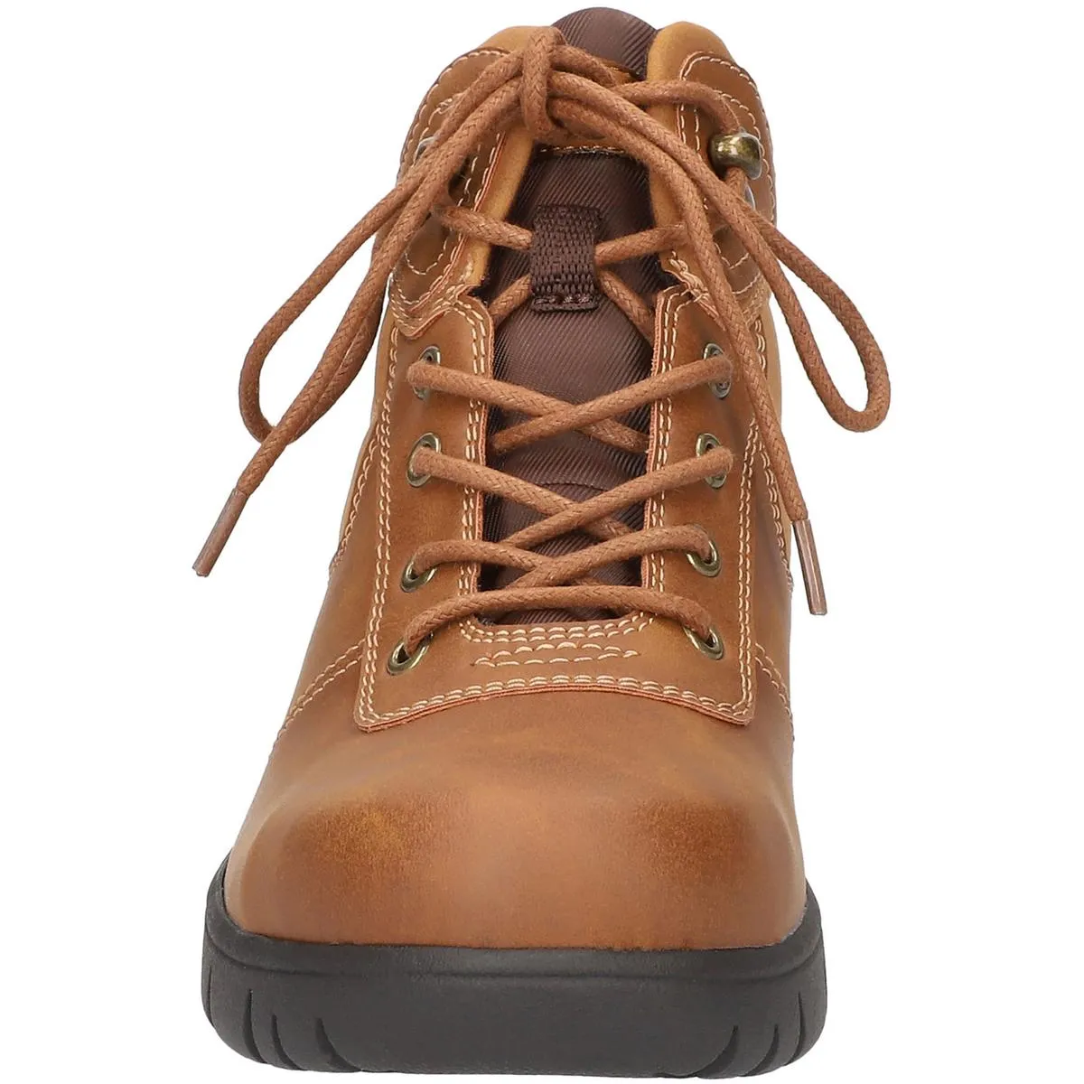 Easy Works by Easy Street Womens KAYLA Faux Leather Combat & Lace-Up Boots
