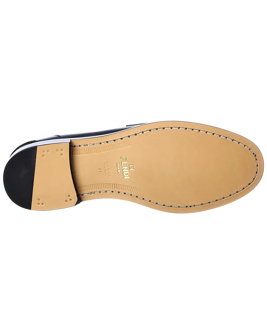 FENDI O'Lock Leather Loafer