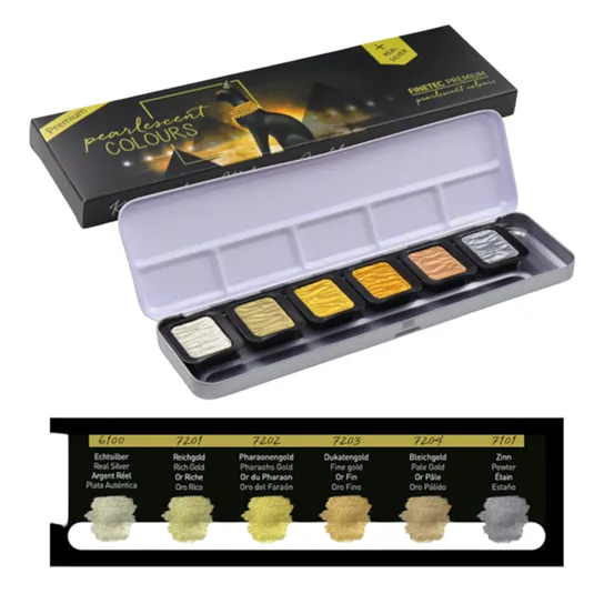 FineTec Metallic & Pealescent Watercolour Sets