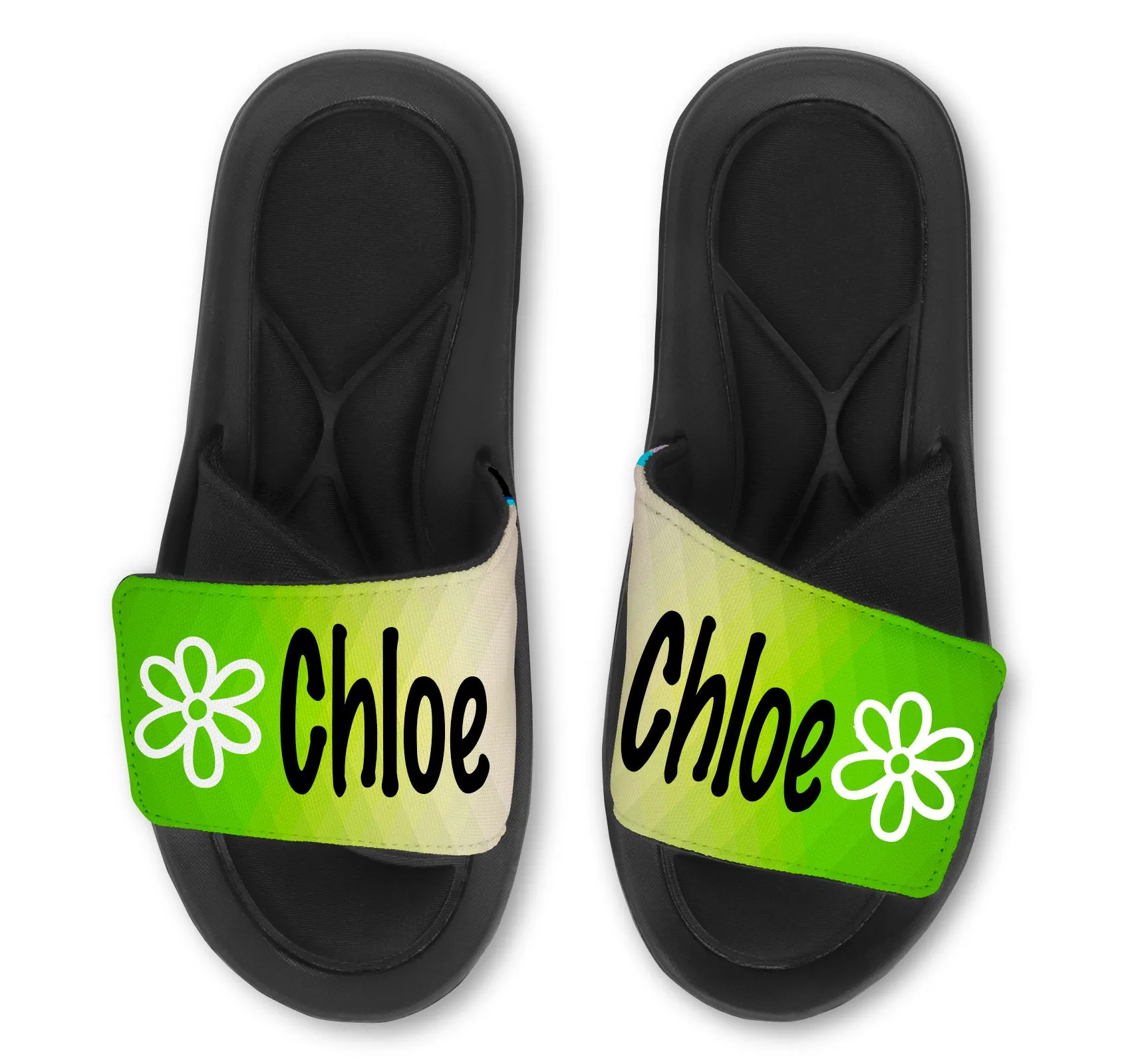 FLOWER Abstract Custom Slides / Sandals - Choose your Background!