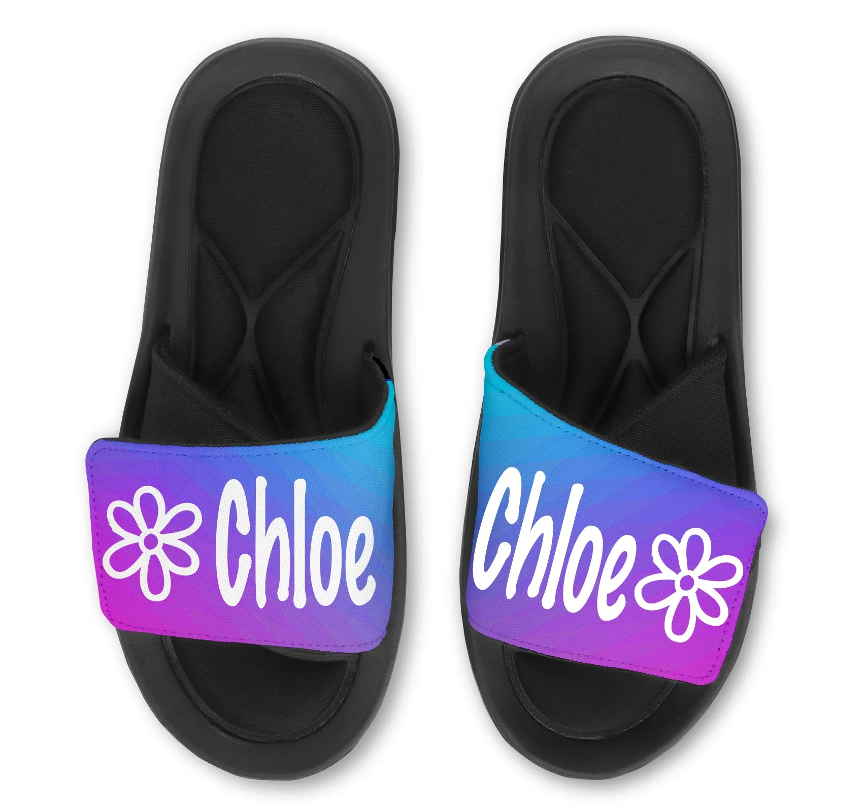 FLOWER Abstract Custom Slides / Sandals - Choose your Background!