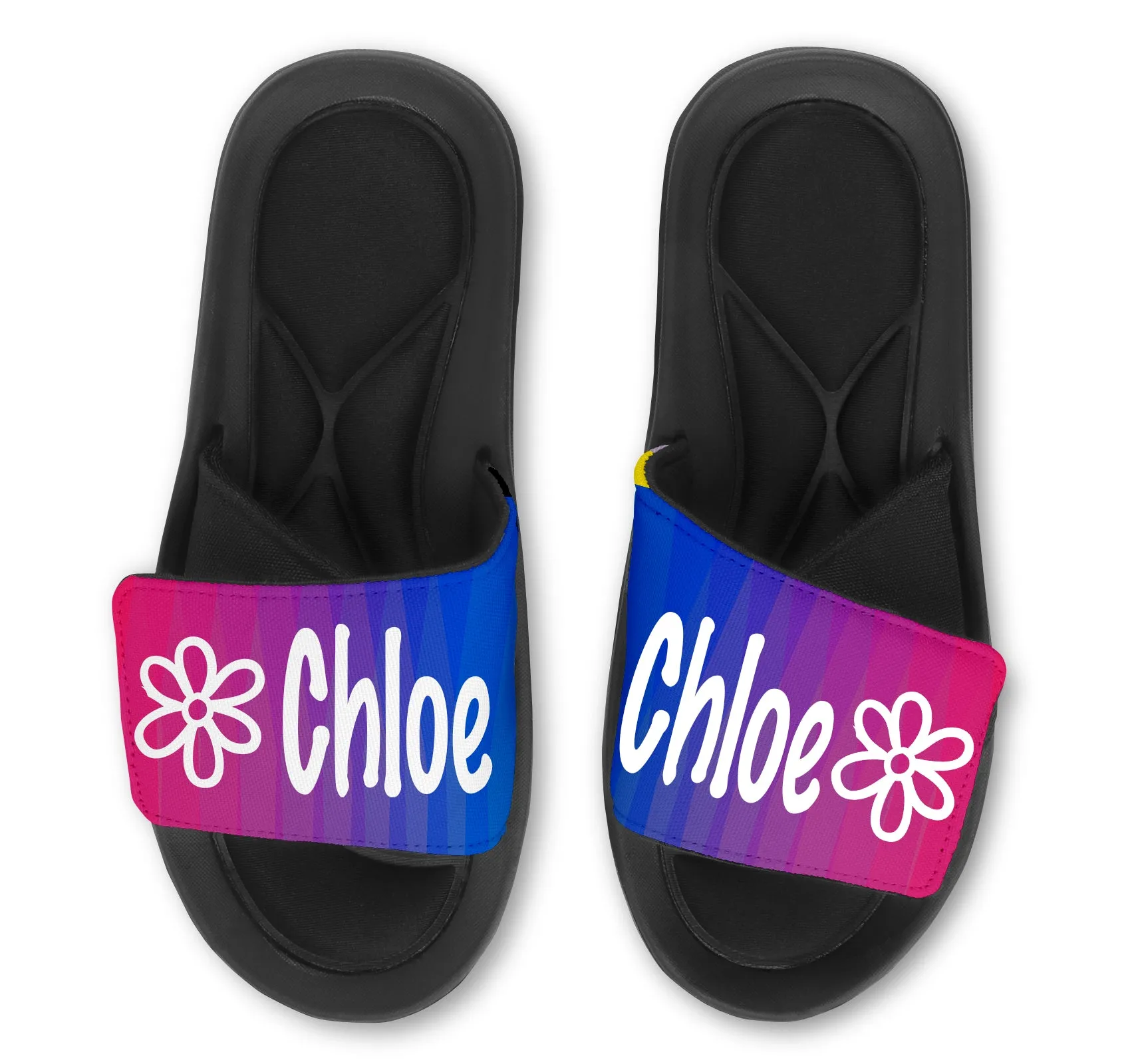 FLOWER Abstract Custom Slides / Sandals - Choose your Background!