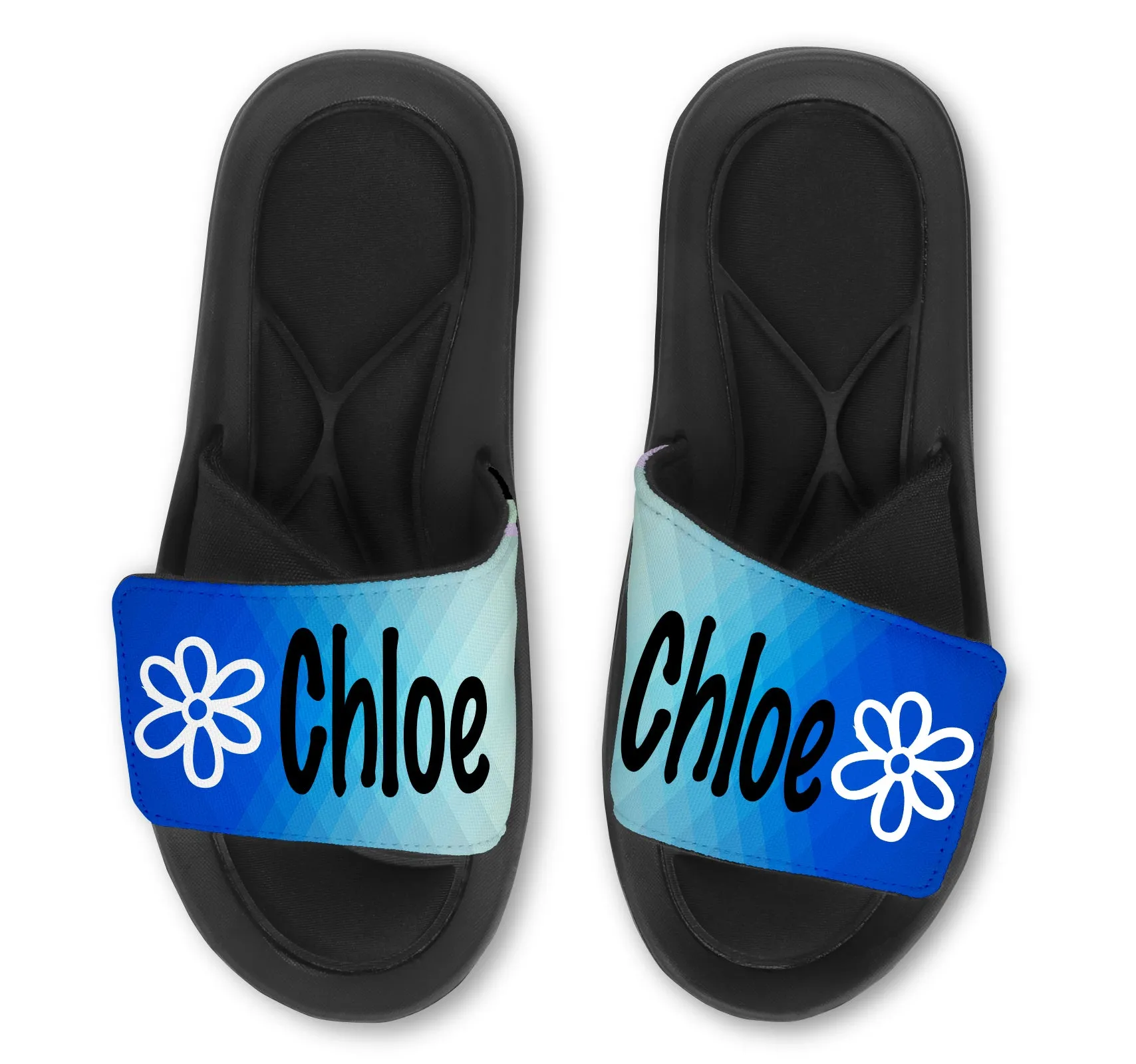 FLOWER Abstract Custom Slides / Sandals - Choose your Background!