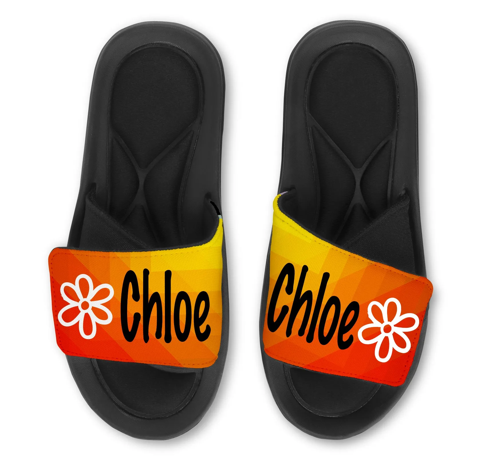 FLOWER Abstract Custom Slides / Sandals - Choose your Background!