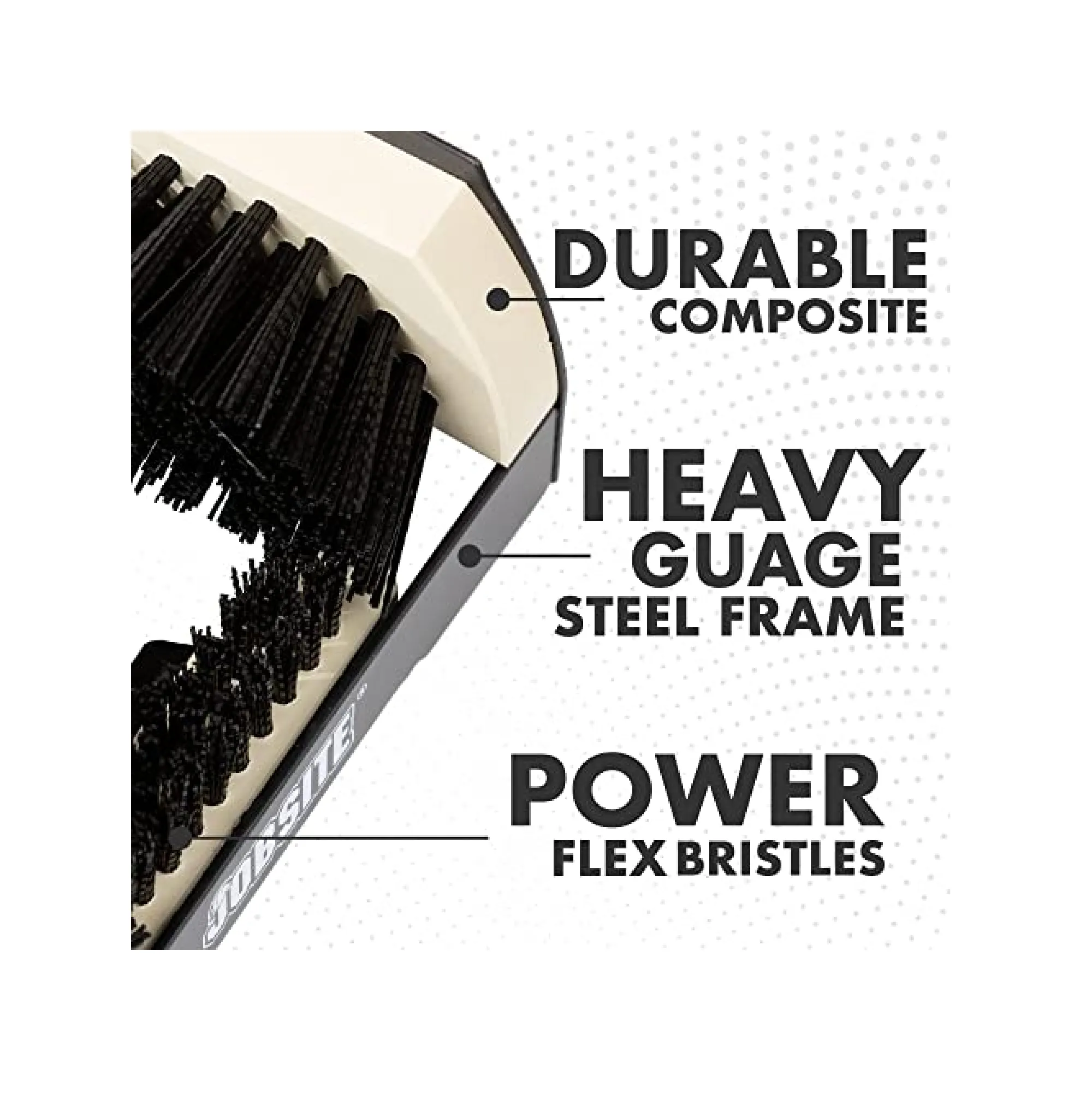 JobSite The Original Boot Scrubber - All Weather Industrial Shoe Cleaner & Scraper Brush