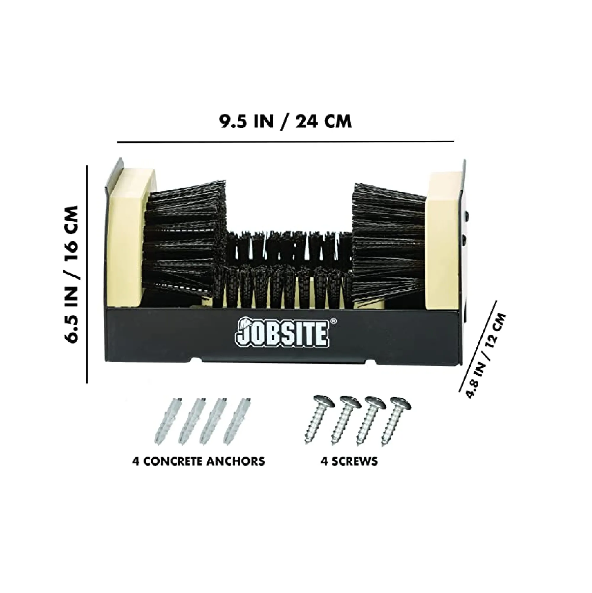 JobSite The Original Boot Scrubber - All Weather Industrial Shoe Cleaner & Scraper Brush