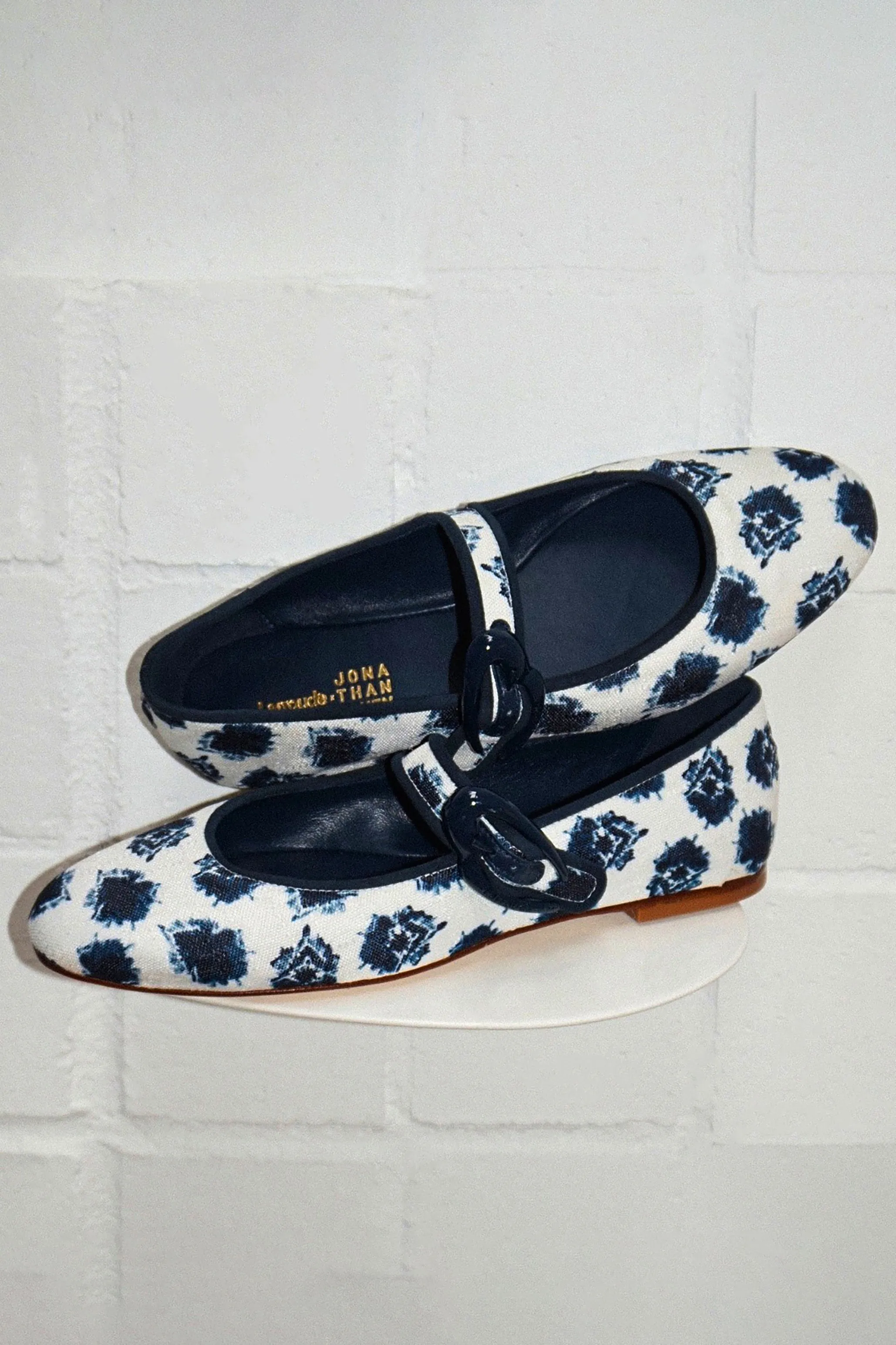 Larroudé x Jonathan Cohen Verona Ballet Flat In Tiedye Ocean Linen