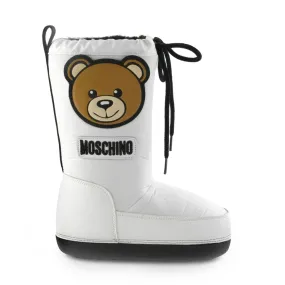Moschino Kids Teddy Bear Patch and Logo Snow Boots
