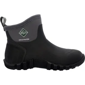 Muck Boots Edgewater Classic 6� Ankle Black Rubber Male Textile/Weather Wellingtons