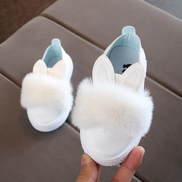 New Style Children Shoes Non-slip Martin Boots Toddler Snow Boots Brand Girls Pompom Rabbit Boots kids Fashion Sneakers