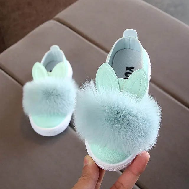 New Style Children Shoes Non-slip Martin Boots Toddler Snow Boots Brand Girls Pompom Rabbit Boots kids Fashion Sneakers