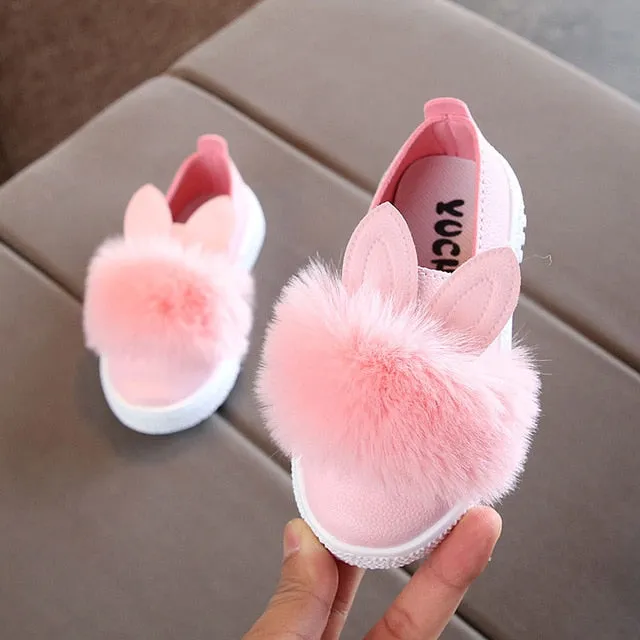 New Style Children Shoes Non-slip Martin Boots Toddler Snow Boots Brand Girls Pompom Rabbit Boots kids Fashion Sneakers
