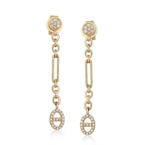 Sculpted Glow Danglers Drop Earrings