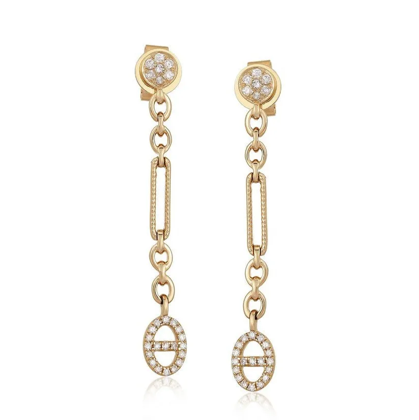 Sculpted Glow Danglers Drop Earrings