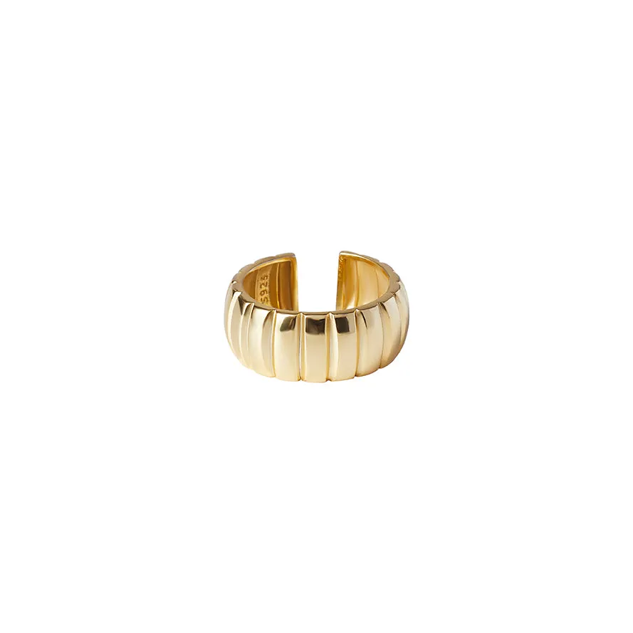 Sculpted Serenity Adjustable Ring Open Design
