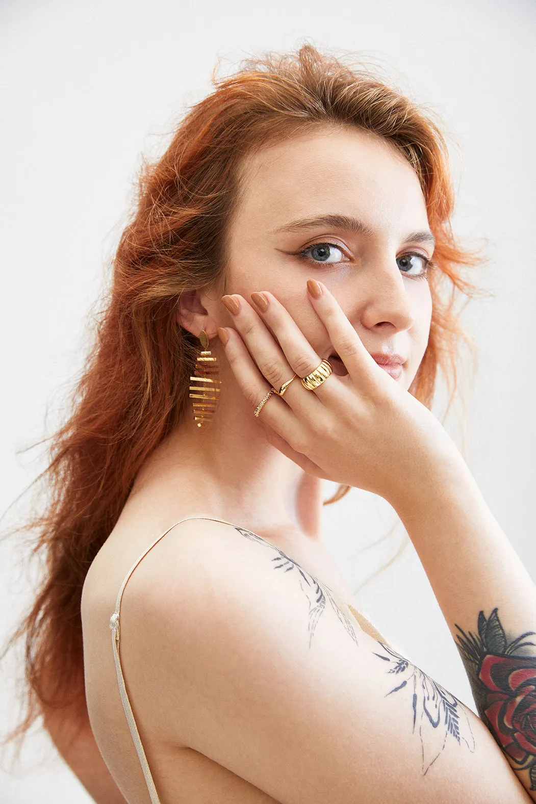 Sculpted Serenity Adjustable Ring Open Design