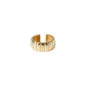 Sculpted Serenity Adjustable Ring Open Design