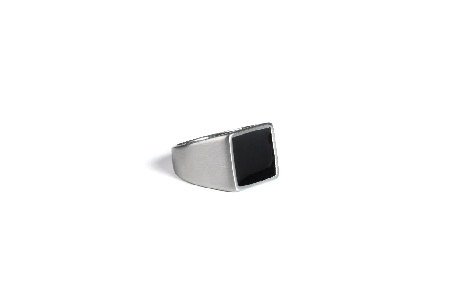 Sculpted Square Gem Ring