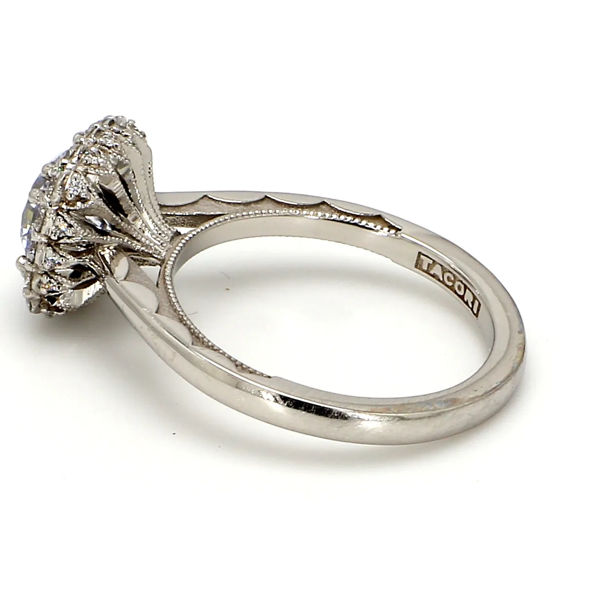 TACORI Sculpted Crescent Halo Engagement Ring