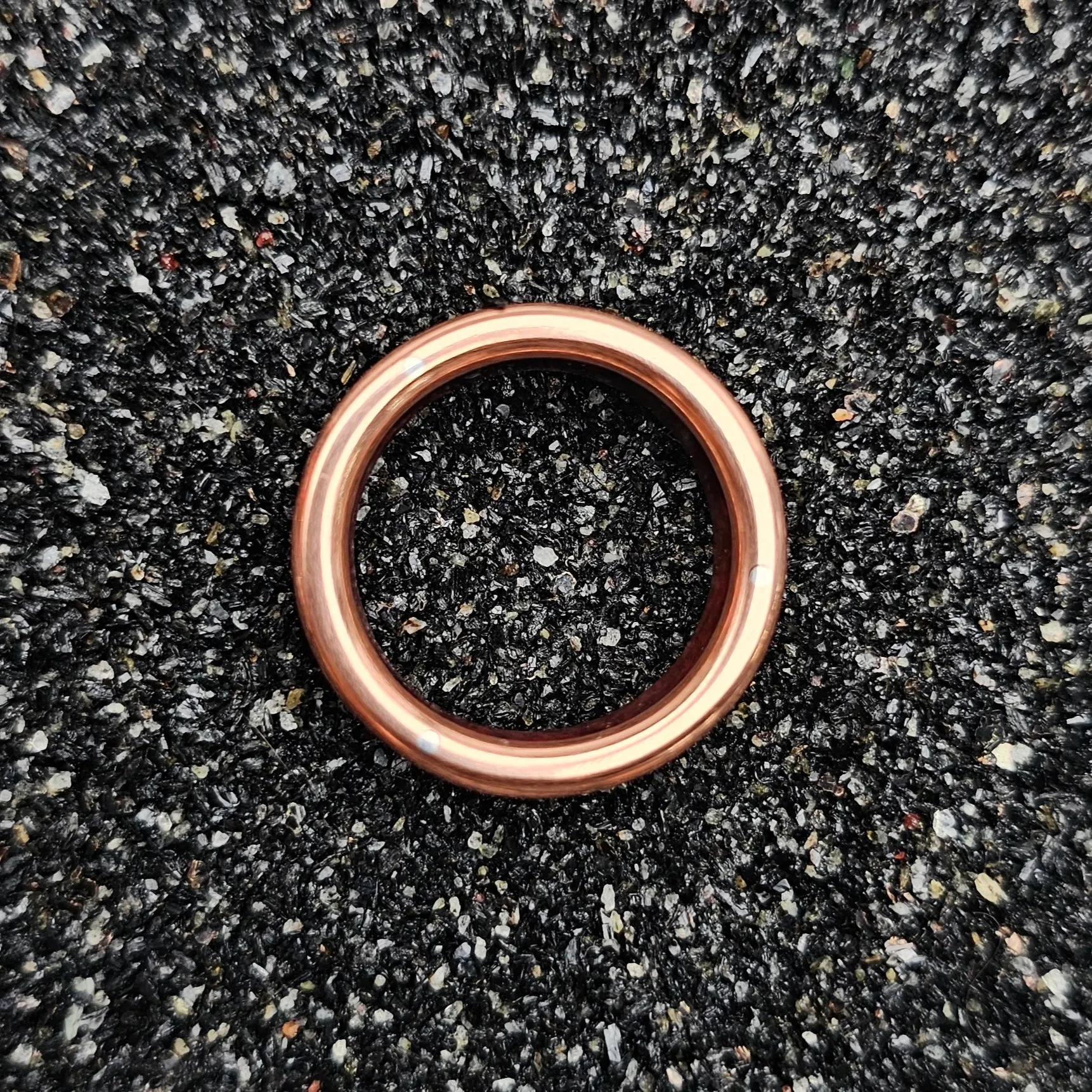The Sculpted Crown Ring (Amboyna Burl Wood & Sculpted Copper Band)