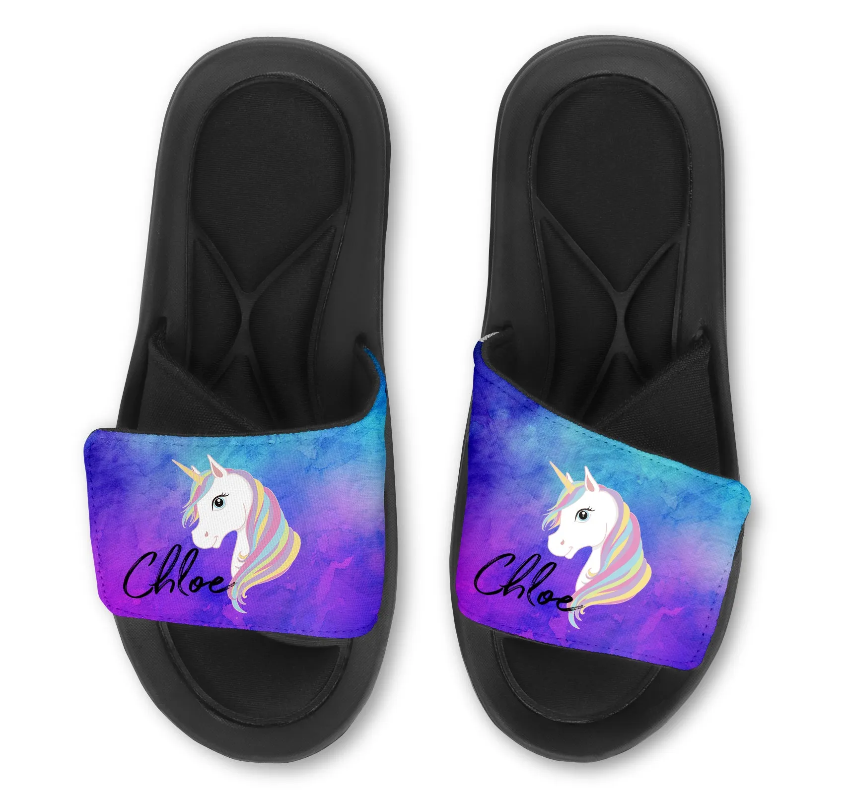 Unicorn Custom Slides / Sandals - Watercolor