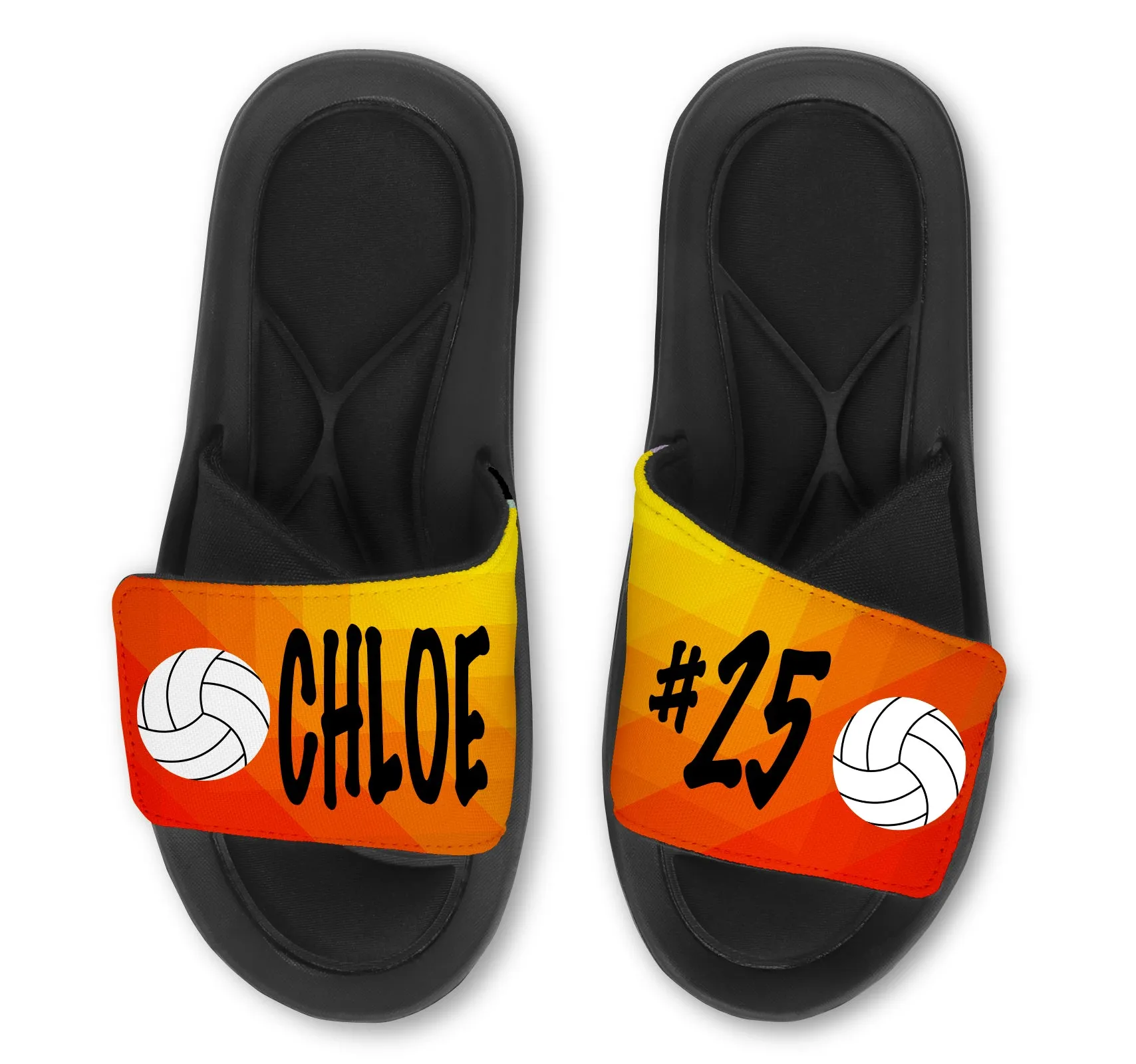 Volleyball Abstract Custom Slides / Sandals - Choose your Background!