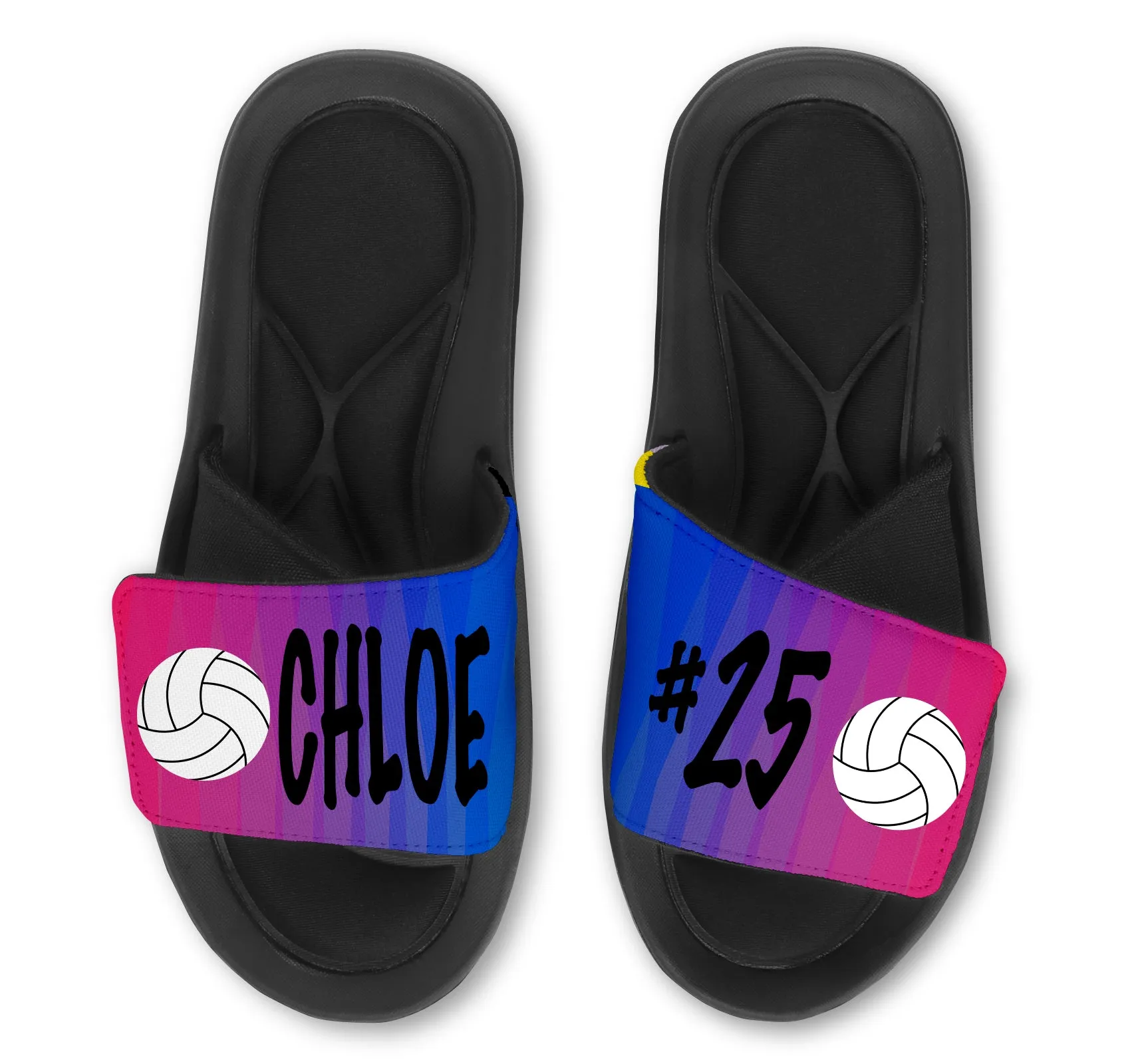Volleyball Abstract Custom Slides / Sandals - Choose your Background!